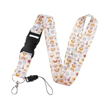 Imagem de Cordão De Pescoço Com Estampa De Borboleta E Lua, Suporte Para Crachá 