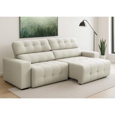 Imagem de Sofa 4 Lugares Retratil Reclinavel 250cm Veludo Atualle Ferguile