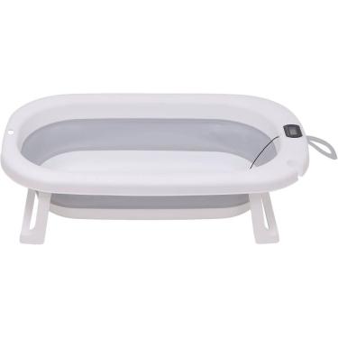 Imagem de Banheira Retrátil Para Bebê Cinza Com Termômetro Zippy Toys