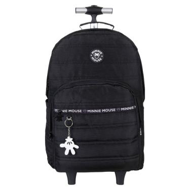 Imagem de Mochila de Rodinhas Juvenil - Minnie Matelasse Preta XERYUS IMPORTACAO E