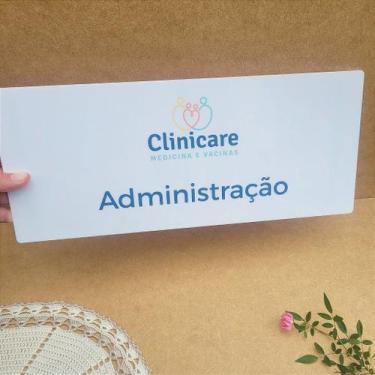 Imagem de Placa em Acrílico Branco com Impressão UV Personalizada 40x17cm - Fórm