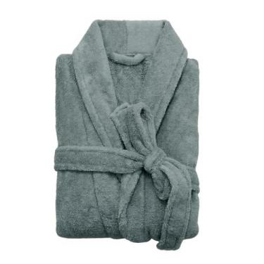 Imagem de Roupão de Banho e Inverno Feminino e Masculino Microfibra Camesa, Cinz