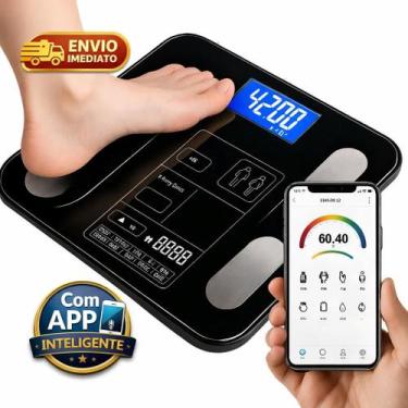 Imagem de Balança Digital Corporal Bioimpedância Inteligente Com Aplicativo para