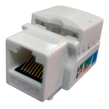Imagem de Conector RJ45 Fêmea Cat.6 Branco Link+ Keystone Pacote 10 Pç - Congrat