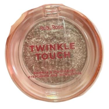 Imagem de Sombra e Iluminador Twinkle Touch HBM1004 2 em 1 com Textura Cremosa e Brilho Radiante Pink Luster Ruby Rose