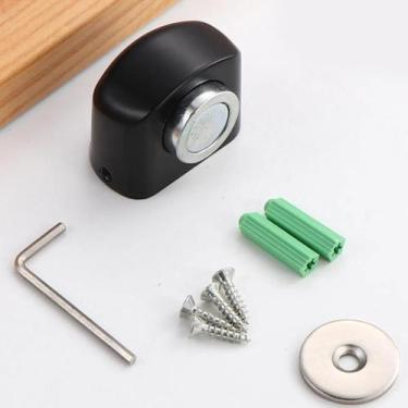 Imagem de Fixador De Porta Magnético Com Imã Para Piso Preto RE165 Snel Home - M