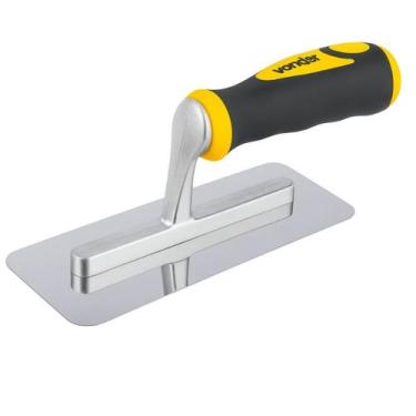 Imagem de Desempenadeira em Aço Inox Retangular Lisa 20 cm com Cabo Emborrachado
