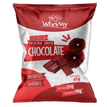 Imagem de Biscoito de Chocolate Wheyviv 45g - WheyViv Fit