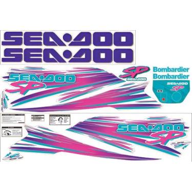 Imagem de Kit Adesivo Jet Ski Seadoo Compatível SP94 Verde Água - SPTS