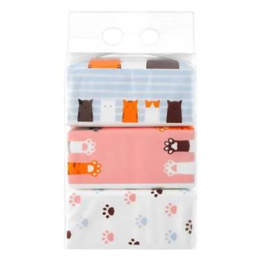 Imagem de Lenços De Papel Miniso Linha Gatos Cute Pets Pacote Com 3 Un