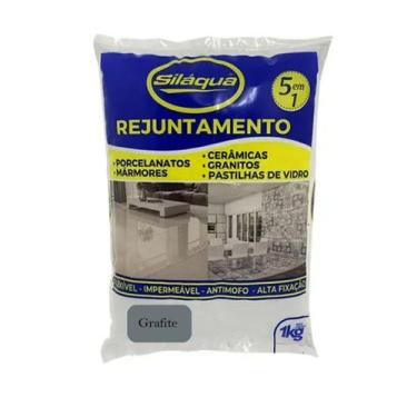 Imagem de Rejunte 1kg 5x1 Porcelanatos Cerâmica Piscina - Grafite - SILAQUA