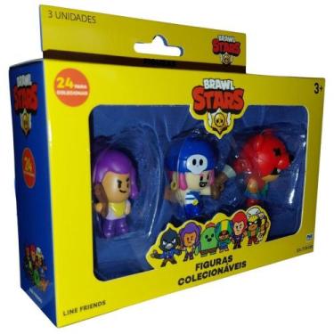 Imagem de Bonecos Brawl Stars Pack 3 Personagens Shelly Penny Nita Multikids