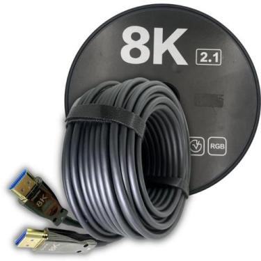 Imagem de Cabo Hdmi Fibra Óptica 2.1 60hz 3d 48gbps 30 Metros 8k - MB
