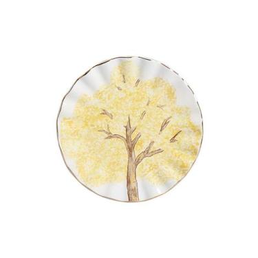 Imagem de Conjunto 6 Prato Sobremesa Filete Ouro Ipê Amarelo Scalla
