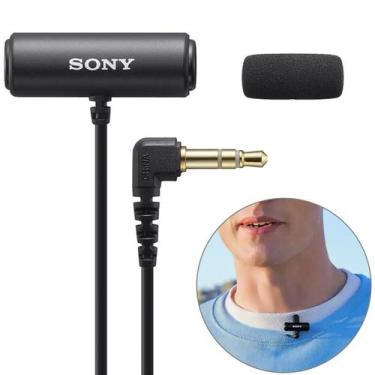 Imagem de Microfone De Lapela Estéreo Profissional Sony Ecm-lv1 Para Notebook, C