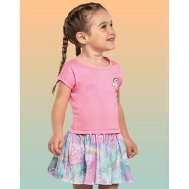 Imagem de Vestido Infantil Arco-Íris em Algodão Saia Rodada - MalweeKids, 2