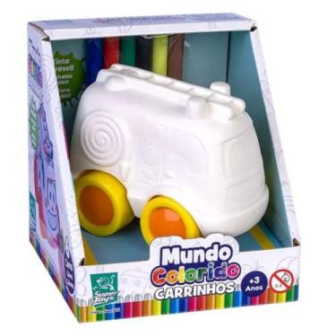 Imagem de Brinquedo De Colorir Mundo Colorido Carrinhos Bombeiro - Super Toys In