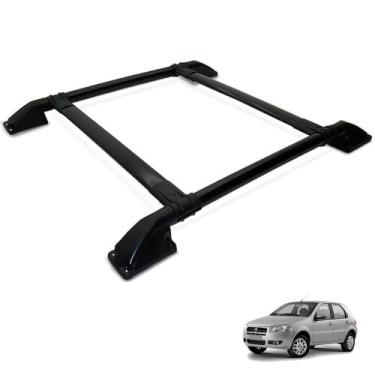 Imagem de Rack Bagageiro Teto Palio 1998 a 2011 Tubolar Preto - Track
