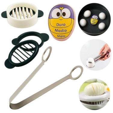 Imagem de Conjunto para Ovos Prana com Cortador Timer e Pegador Utensílios Cozin