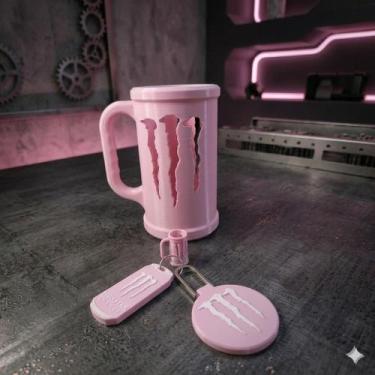 Imagem de Kit Monster: Porta Lata Estilo Caneca, Abridor, Tampa Protetora + Chav