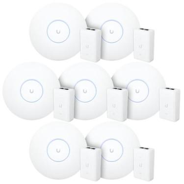Imagem de 7 Roteadores WiFi 6 Access Point 5.3 Gbps + 7 Injetores PoE+  7 U6 Pro