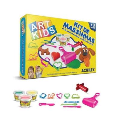 Imagem de Massa para Modelar Kit De Massinhas 450g e Acessórios - Art Kids