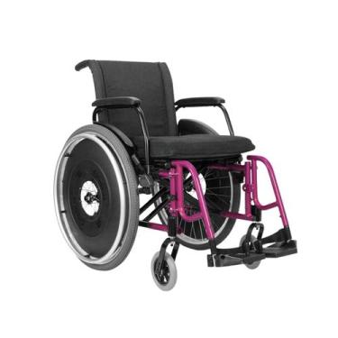 Imagem de Cadeira de Rodas AVD Aluminio 44CM Rosa - Ortobras