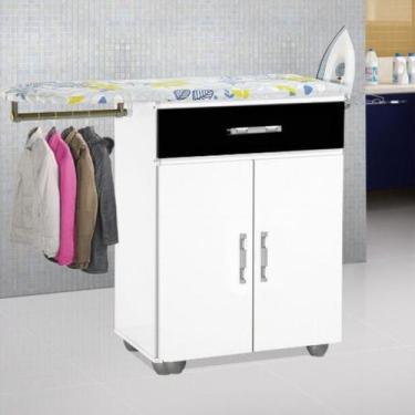 Imagem de Tabua Para Passar Roupa Com Organizador Prateleiras 1 Gaveta 2 Portas 