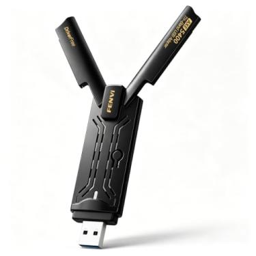 Imagem de Adaptador USB FENVi AX5400 WiFi 6E para PC de mesa - Dongle sem fio de banda tripla de 6 GHz, placa de rede USB 3.0 para jogos e streaming 4K, suporta Windows 11/10