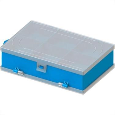 Imagem de Caixa Organizadora Valeplast Cristal Pequena Azul 10X16 65.020
