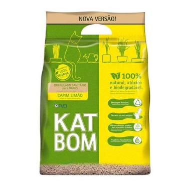 Imagem de Areia Higiênica Katbom Para Gatos Granulado Capim Limão  3kg