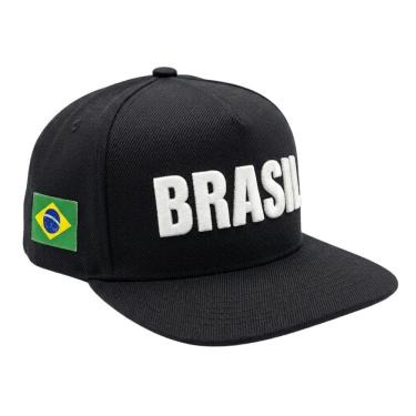 Imagem de Boné Forma Artefatos Torcedor 100% Poliéster Único Preto Unissex Aba Curva Ajustável