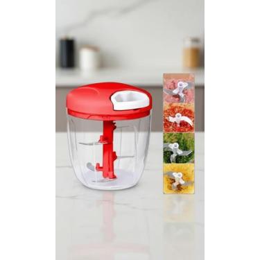 Imagem de Processador Manual Alimentos 5 Lâminas 900ml Inox - Congratulations St