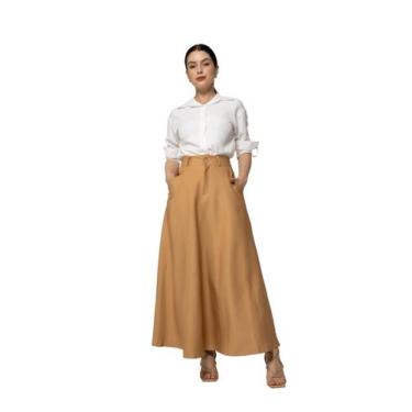 Imagem de Saia longa feminina social com bolso evangélica ALFAIATARIA sai-007 - 