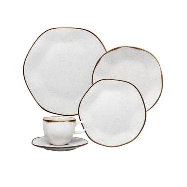 Imagem de Aparelho de Jantar Ryo Maresia 30 Peças Porcelana Azul Oxford