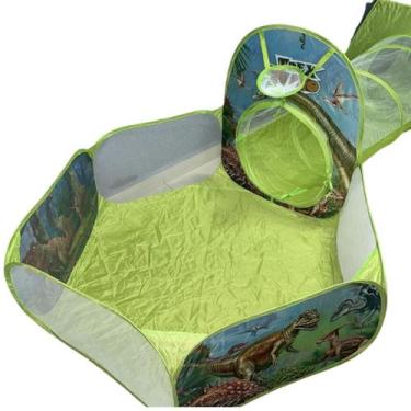 Imagem de Barraca Infantil Toca Túnel 3 Em 1  T-Rex Verde - HK Brinquedos