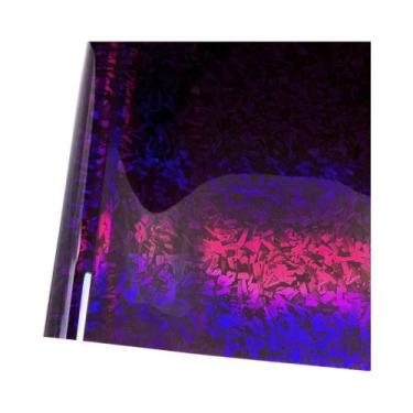 Imagem de Papel Adesivo De Vinil De Fibra De Carbono Roxo Laser Brilhante Para E