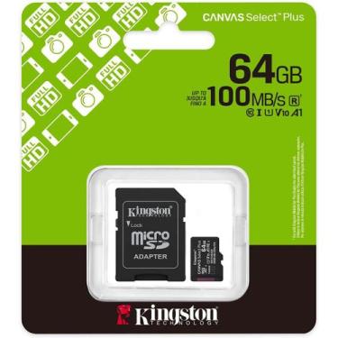 Imagem de Cartão De Memória Sd Kingston Select Plus Class 10 64Gb