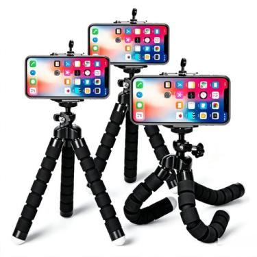 Imagem de Mini Tripé Flexível Para Smartphone Com Suporte - BRUP