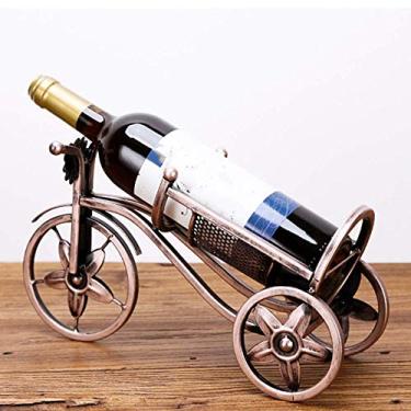 Imagem de Pkfinrd Prateleira de vinho estilo europeu com personalidade e suporte de vinho para garrafas de vinho em ferro forjado