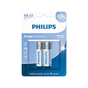 Imagem de PHILIPS Pilha alcalina AA 1.5V C/02, Azul, branco e prata, LR6P2B/59