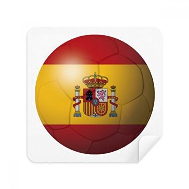 Imagem de Tecido de camurça com bandeira nacional da Espanha, óculos de futebol americano, 2 unidades