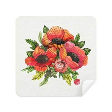 Imagem de Pano de limpeza de tela de milho com pintura de flores, tecido de camurça, pacote com 2