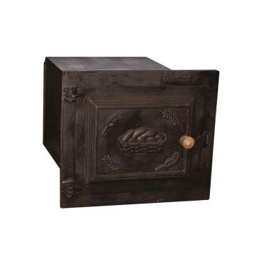 Imagem de Forno Ferro Fogão a Lenha Pequeno Porta de Ferro 50x35x30cm