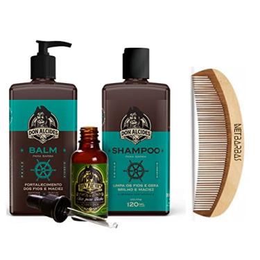 Imagem de Kit - Shampoo, Balm, Óleo Barba e Pente de Madeira - Calico Jack - Don Alcides