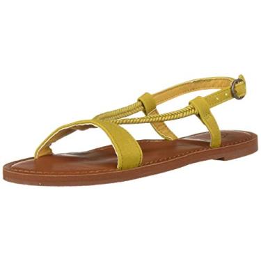Imagem de Roxy Sandália feminina com tiras de gatinho, Mostarda, 7