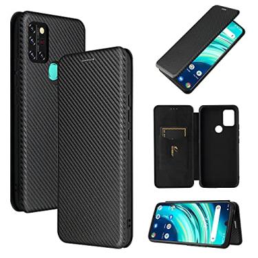 Imagem de For for UMIDIGI A9 Carbon Fiber Texture Horizontal Flip TPU + PC + PU Leather Case with Card Slot