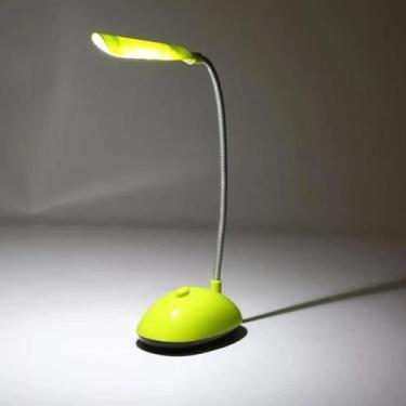 Imagem de Mini Luminaria De Mesa Portatil 4 Leds Leitura Estudo Verde - Desk Lig