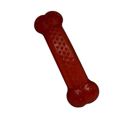 Imagem de Brinquedo para cães Osso Massageador Cristal (G) Vermelho