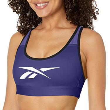 Imagem de Reebok Sutiã esportivo feminino Lux costas nadador, suporte médio